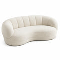 3-Sitzer-Sofa in Creme mit Bouclé-Bezug und organischer Form, 230 × 105 × 78 cm